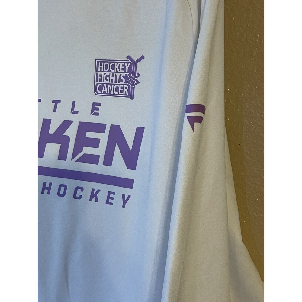 Men's 2XL NWOT Seattle Kraken Fanatics 2021 Hockey Fights Cancer Pullover Hoodie - Picture 4 of 9